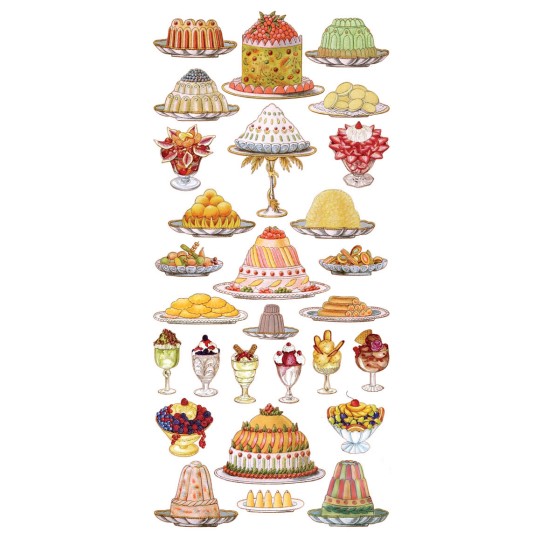 1 Sheet of Stickers French Desserts
